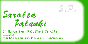 sarolta palanki business card